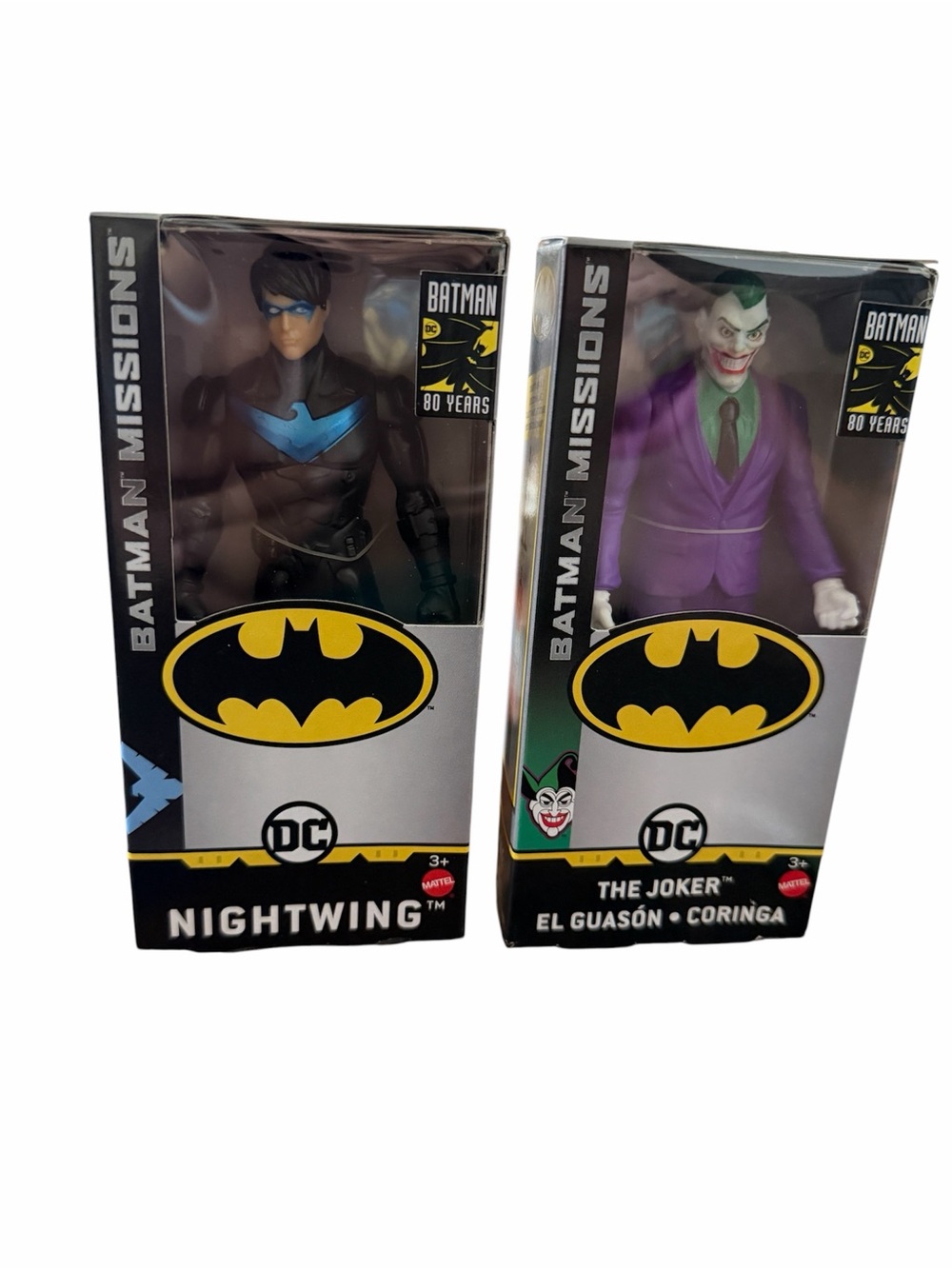 DC Batman Missions Nightwing & Joker 6” Action Figure Bundle New Mattel